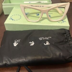 Optical style 11 off-white glasses white with blue screen protection